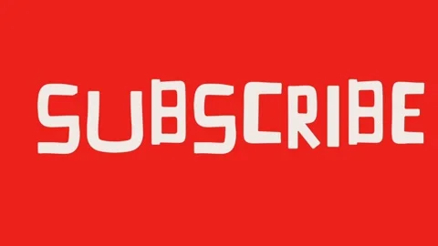 Subscribe Animation Glitch Effect Red  - Social Media Background Stock Footage 158206114