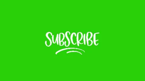 Subscribe animation on green background 库存影片 332953860