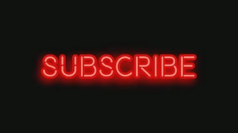 Subscribe Animation Red Light Neon Stock Footage 158780286