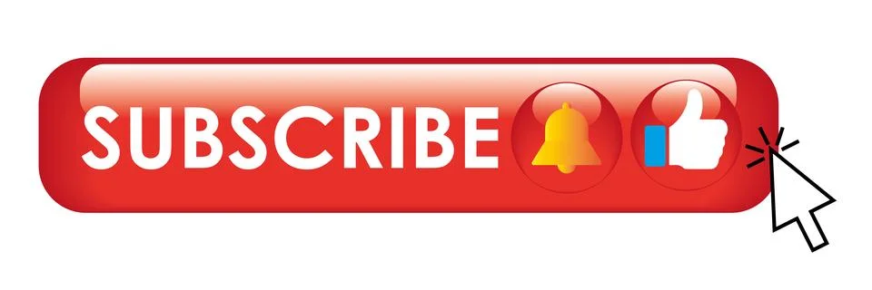 Subscribe bar with like and notification bell, vector illustration. Stock Illustration