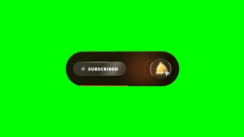 Subscribe Bell Notification Alert Badge Swinging on Chroma Green Screen. 库存影片 346365691