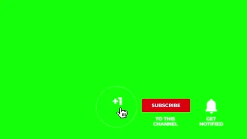 Like Subscribe Bell Notifications on Green Screen 4k Stock Footage 246590991