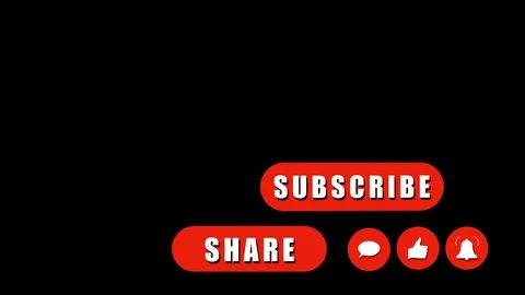 Subscribe, Bell, Share, Comment, like Button Animation Clip Stock Footage 128301428
