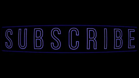 Subscribe blue glowing text Stock Footage 263663898