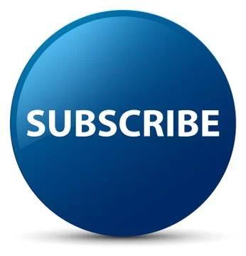 Subscribe blue round button Stock Illustration