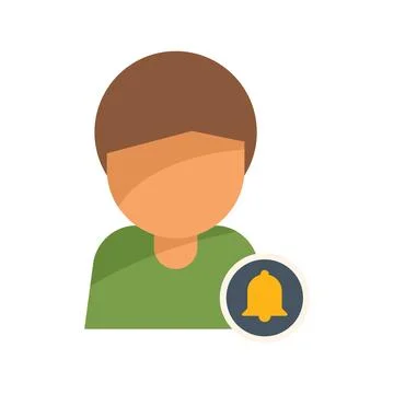 Subscribe boy icon flat vector. Email message 스톡 일러스트