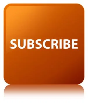 Subscribe brown square button Illustrazione stock
