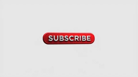 Subscribe button 3d animation with alpha | Stock Video | Pond5