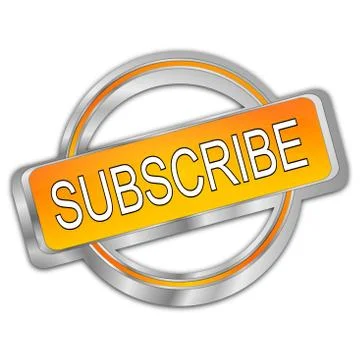 Subscribe Button - 3d illustration Stock Illustration