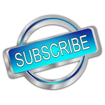 Subscribe Button - 3d illustration Stock Illustration