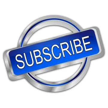 Subscribe Button - 3d illustration Stock Illustration
