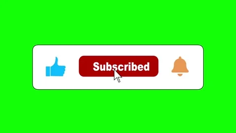 SUBSCRIBE BUTTON 4K ANIMATION ON GREEN S... | Stock Video | Pond5