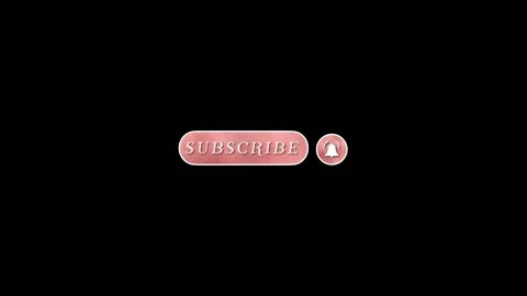 Subscribe Button And Bell With Cool Animation, With Alpha Channel Stock Footage 138826718