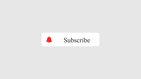 Subscribe Button And Bell Notification For Youtube With Alpha Channel. Stock Footage 204872006