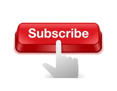 Subscribe button and cursor hand Stock Illustration