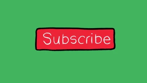 Subscribe button animation in 4K on green screen background Video stock 323802410
