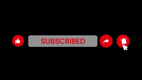 Subscribe Button Animation – 4K Loop with Alpha Channel Stock Footage 300699671