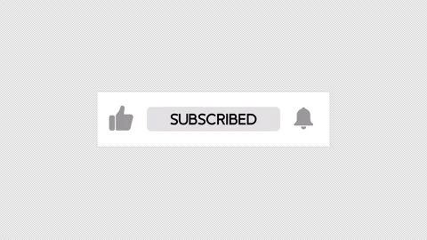 Subscribe Button Animation with Like and Notification Bell Stock Footage 341324834