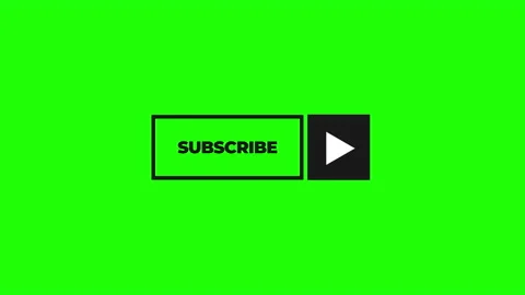 Subscribe button animation on green background Stock Footage 160898578
