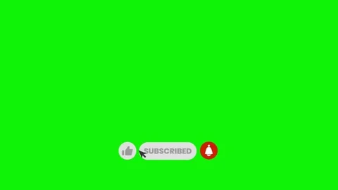 Subscribe Button animation with greenscreen background Stock Footage 297145949
