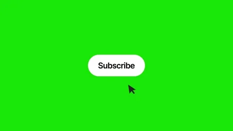 Subscribe Button Animation Greenscreen Video Chroma Key Social Media Stock Footage 316372950