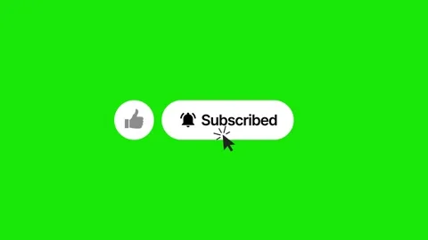 Like Subscribe Button Animation Greenscreen Video Chroma Key Social Media Video stock 316372951
