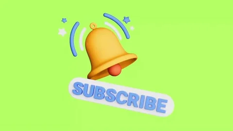 Subscribe button animation isolated green screen background Stock Footage 300654275