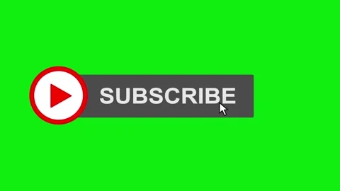 Subscribe Button Animation with Mouse Click and Ringing Notification Bell on Ch Stockbeeldmateriaal 348207205