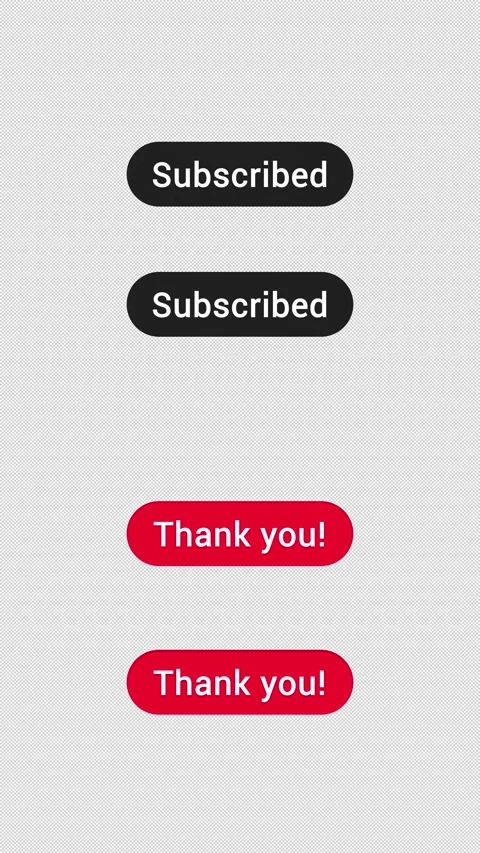 Subscribe Button Animation Pack – 6 vertical animations - 4K Transparent Stock Footage 324787708