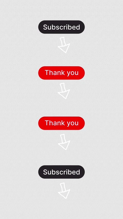 Subscribe Button Animation Pack with Arrow | Vertical 4K Transparent Stock Footage 326479019