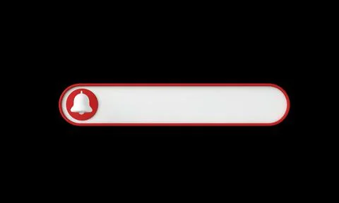 Subscribe button banner with bell. Subscribe to a video channel or social media Stock Illustration