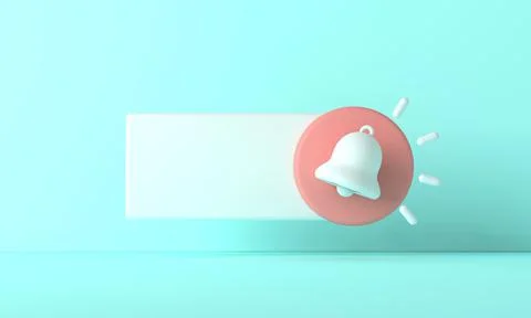 Subscribe button banner with bell. Subscribe to a video channel or social media Stock Illustration
