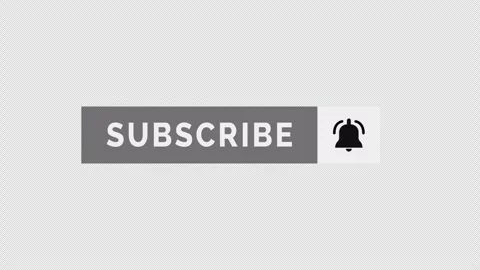 Subscribe Button Bell Icon Alpha Channel Animation Stock Footage 338352949