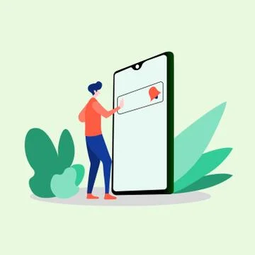 Subscribe button with bell icon vector illustration Stock Illustration