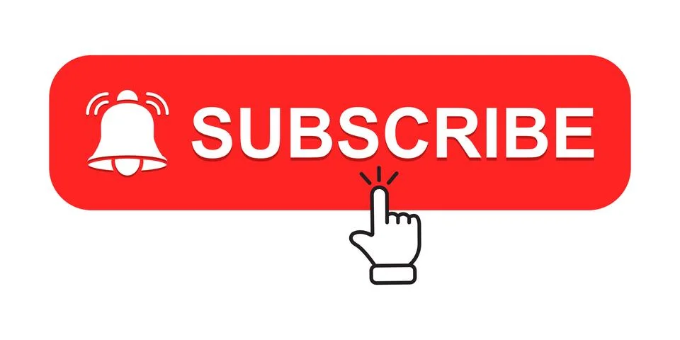 Subscribe button with bell notification icon in flat style. Subscription ui.. イラスト素材