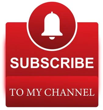 Subscribe Button for Channel Promotion Stock Illustration