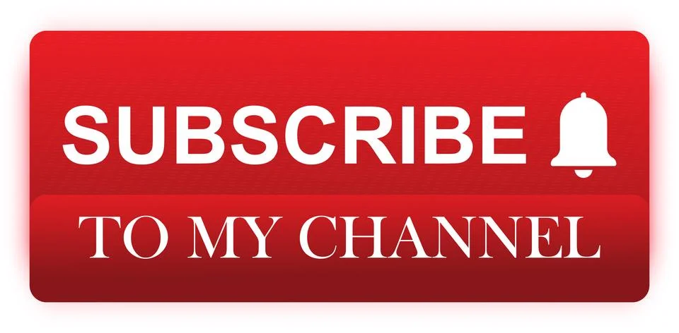Subscribe Button for Channel Promotion Stock Illustration