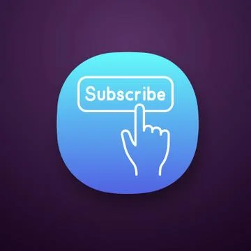 Subscribe button click app icon Stock Illustration