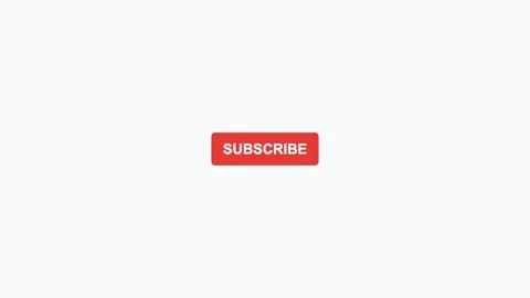 Subscribe Button flat design icon in red color on white background seamless loop Stock Footage 342621806