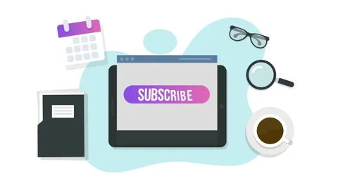 Subscribe button Stock Footage 171807698