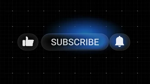 Subscribe Button Glass UI animation Video stock 342699185