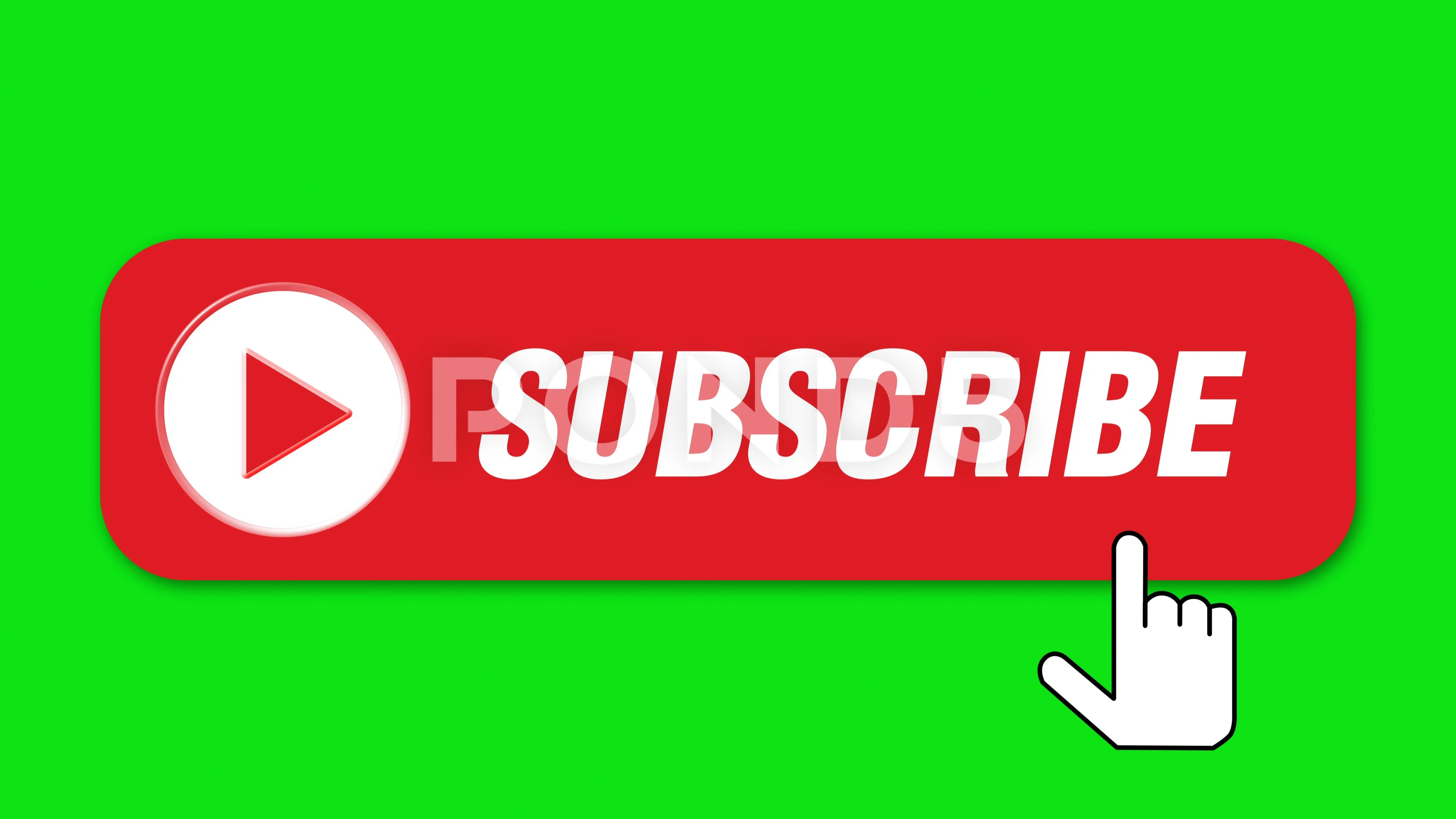 Subscribe button on green background | Stock Video | Pond5