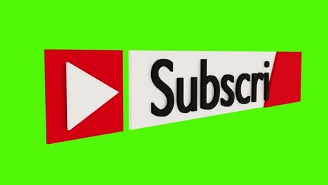 Subscribe button on a green background Stock Footage 146440300