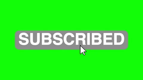 Subscribe button green screen Stock Footage 273095982