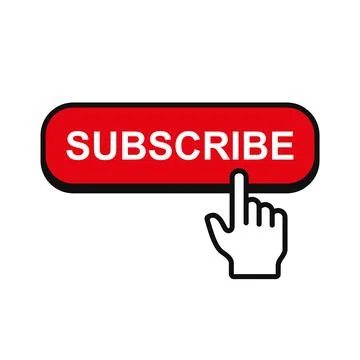 Subscribe Button with Hand Mouse Pointer. Vector Stock Illustration