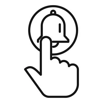 Subscribe button icon outline vector. Sound interface Stock Illustration