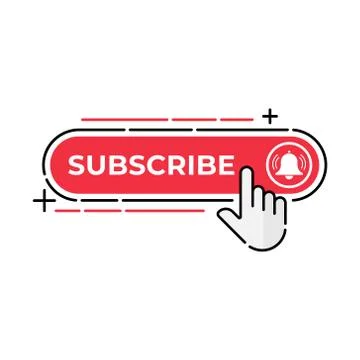 Subscribe button icon for social media. Subscribe icon button Vector illustra Illustrazione stock