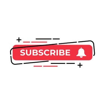 Subscribe button icon for social media. Subscribe icon button Vector illustra Stock Illustration