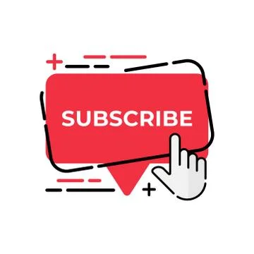 Subscribe button icon for social media. Subscribe icon button Vector illustra Stock Illustration