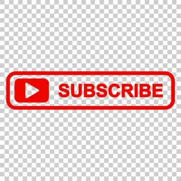 Subscribe button icon. Vector illustration on isolated transparent background Stock Illustration